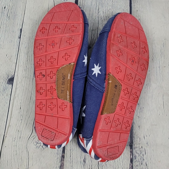 WEI DENG | union jack stars slipon flats canvas shoes - Picture 7 of 9